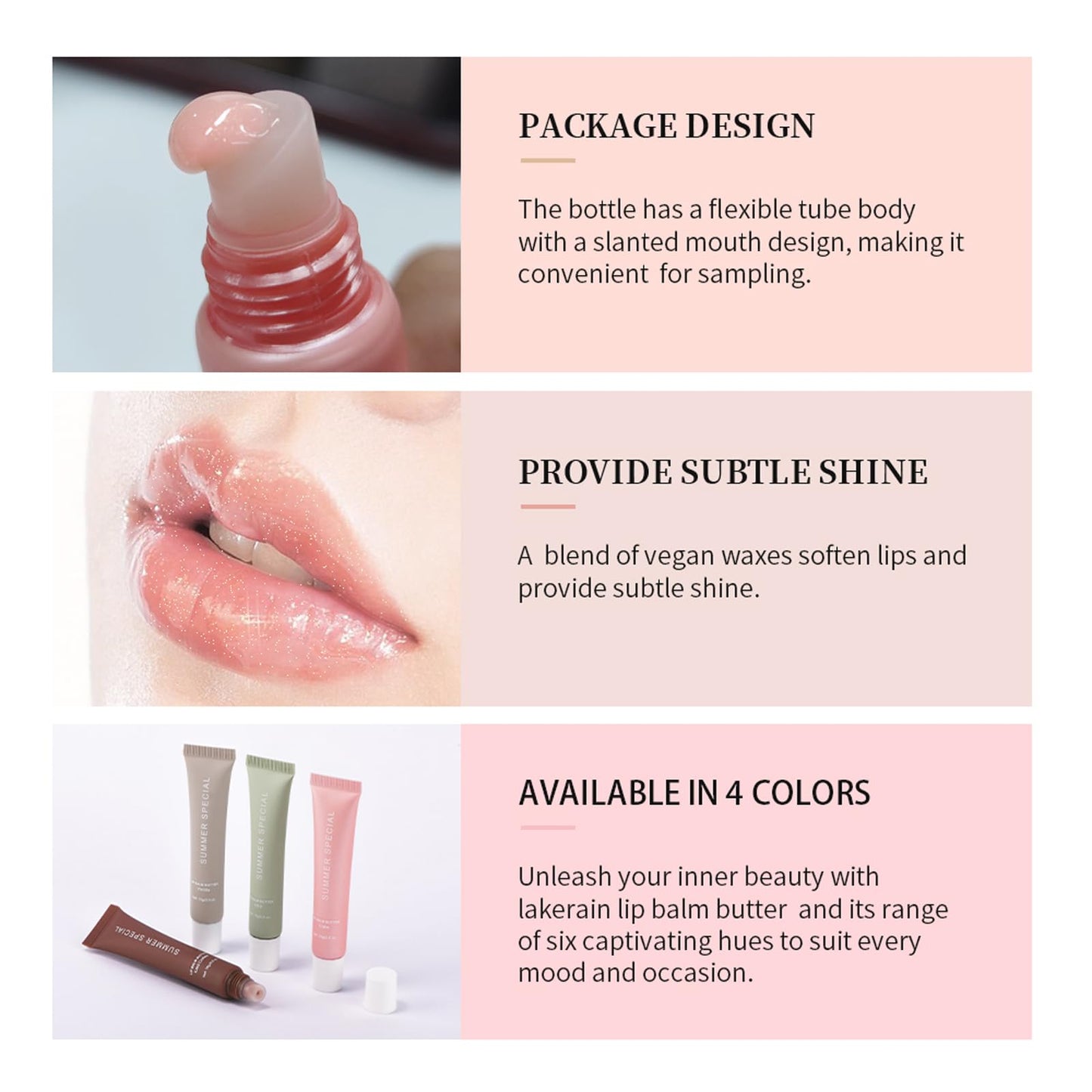 YumSova 4PCS Summer Lip Gloss Lipstick, Containing Natural Oils And Fruit Extracts, Can Soothe And Soften Dry Lips, Keep Moisture For A Long Time, And Is Not Sticky (4PCS) - Maple Wellness Supplements