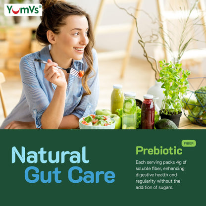 YumVs Sugar Free Prebiotic Fiber Gummies for Adults and Kids - Berry Flavor - Kosher Halal 4g High Fiber Supplement for Women and Men - Maple Wellness Supplements