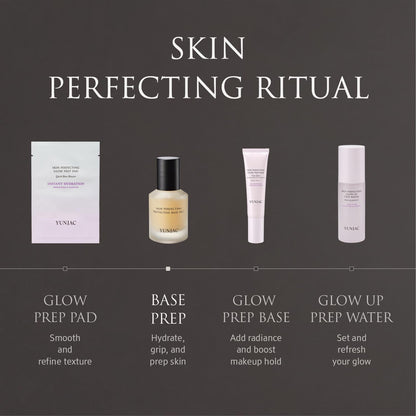 YUNJAC Base Prep Korean Primer (1.35 fl oz) – Silicone-Free Grip Makeup Base, Serum Texture for Radiant Skin, Long-Lasting Glow with Rice Ferment, Ceramide, Niacinamide, Squalane - Maple Wellness Supplements