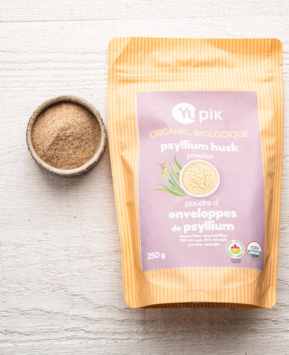 Yupik Organic Whole Husk Psyllium 8.8 Oz, 95% Purity, Soluble Fiber, USDA Certified, Non-GMO, Kosher, Gluten-Free, Sugar-Free & Fat-Free, Unflavored - Maple Wellness Supplements
