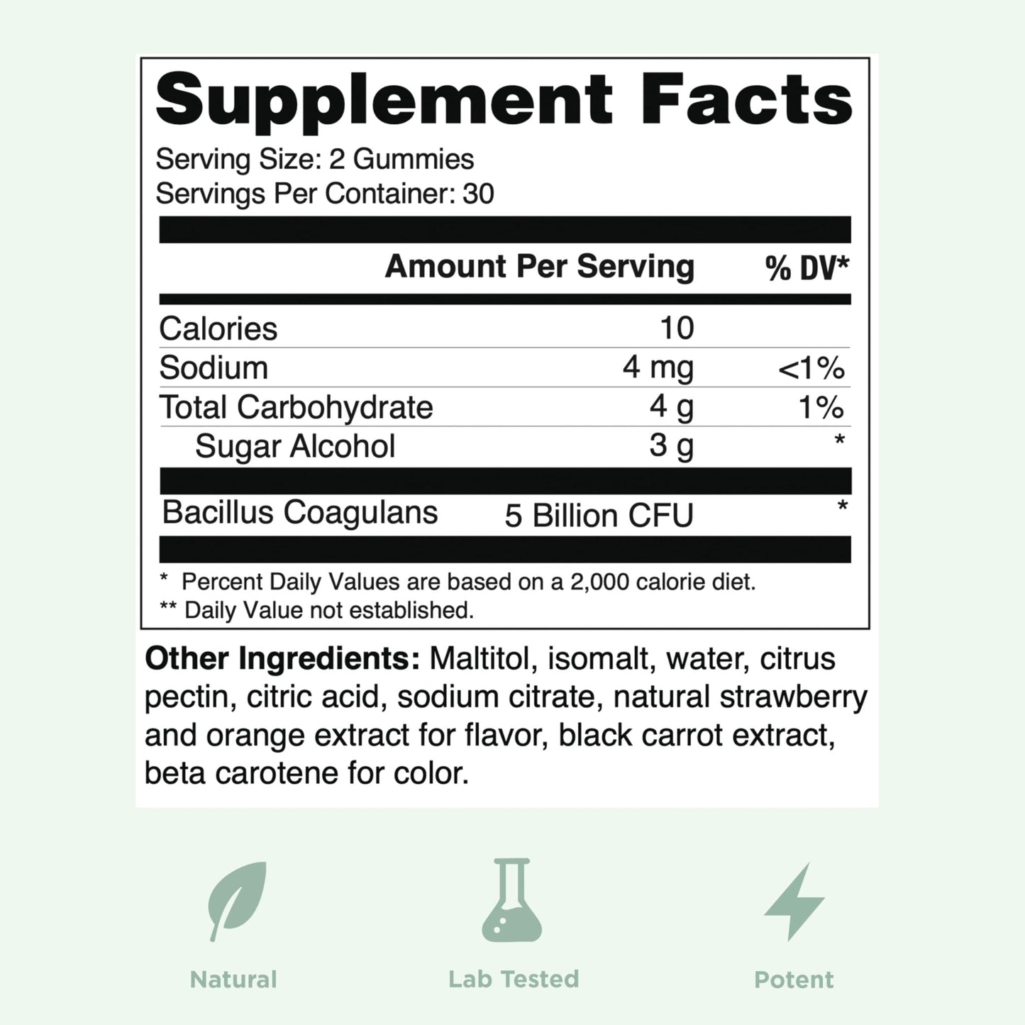 Yuve Natural Sugar Free Probiotic Gummies 5 Billion CFU, Helps with Constipation, Bloating & Leaky Gut - Vegan, Gluten-Free & Non-GMO - 60ct - Maple Wellness Supplements