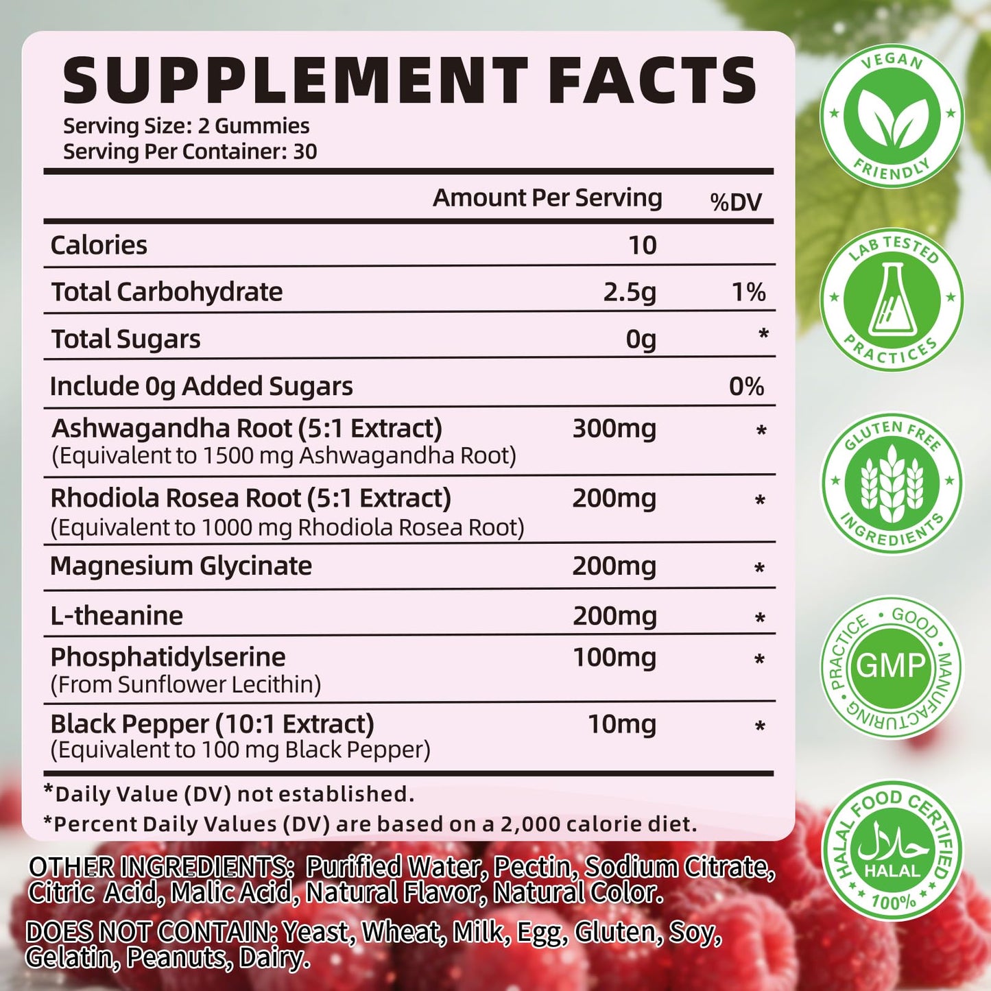 YXSW Cortisol Supplements Gummies for Women Sugar-Free Cortisol Gummies with Magnesium Glycinate Ashwagandha Rhodiola Rose for Relaxation, Focus, Zzz Support, Raspberry Flavor, 60 Count - Maple Wellness Supplements