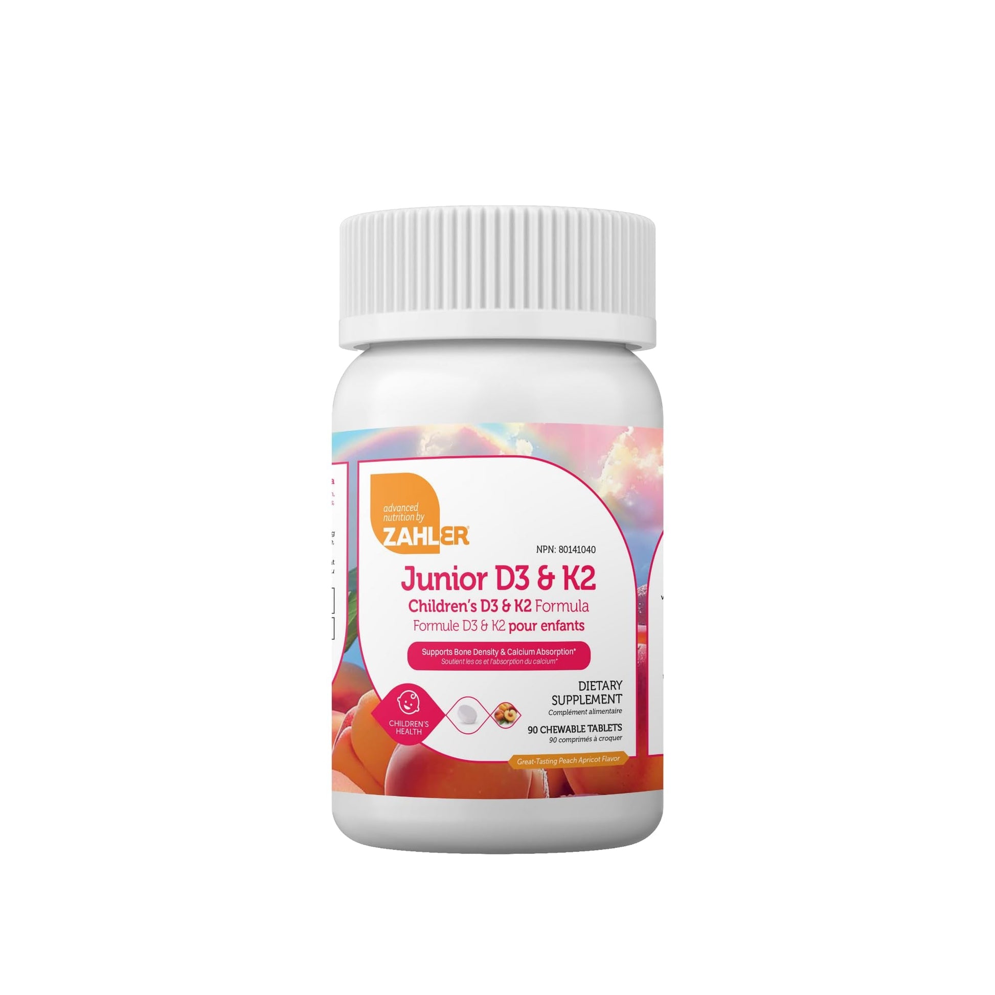 Zahler - Junior Vitamin D3 + K2 Chewable Tablets for Kids| Vitamin D for Kids 2000 IU | Delicious Vitamin D K2 Chews to Support Healthy Bones & Teeth - Maple Wellness Supplements