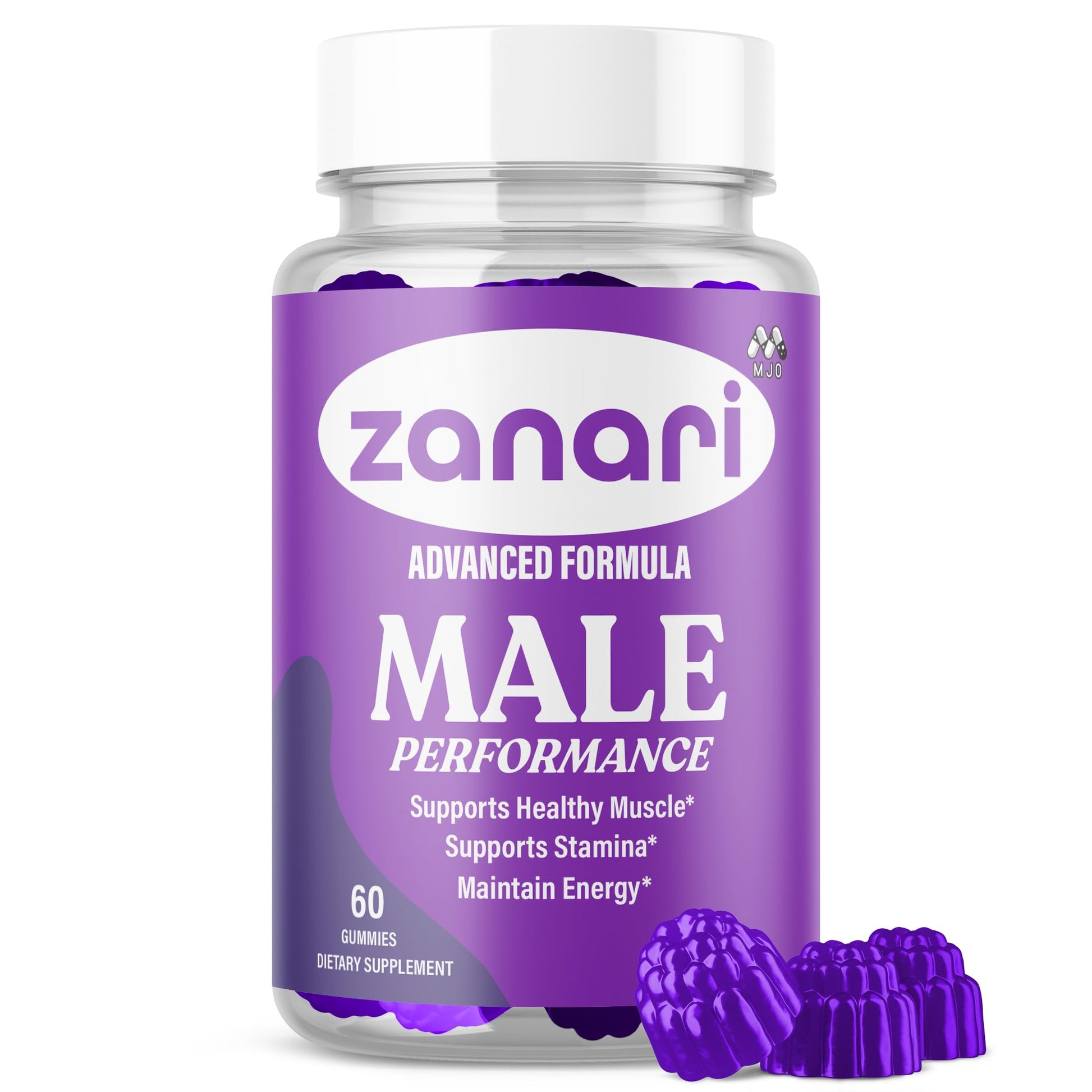 Zanari Gummies, Official Zanari Gummys for Men with All Natural Ingredients, Advanced Formula for Optimal Health & Total Wellness Support with Maximum Strength Active Lifestyle Vitamins (60 Gummies) - Maple Wellness Supplements