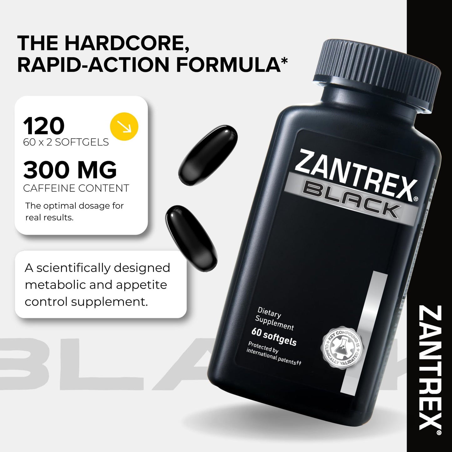 Zantrex Black – Naturally Boost & Metabolism Support | Thermogenic Energy, Formula | 60 Pills - Maple Wellness Supplements