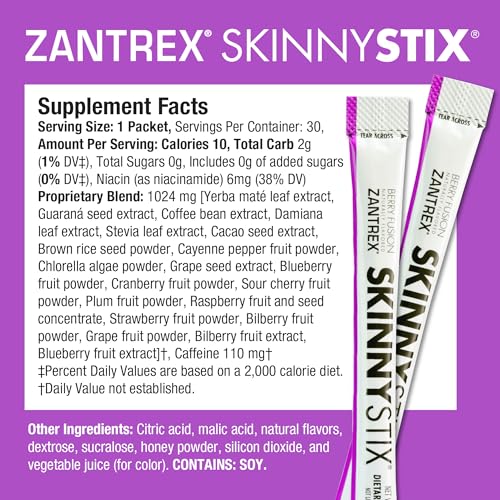 Zantrex SkinnyStix Energy Powder – Increase Energy, Heighten Focus, Boost Mood - Maple Wellness Supplements