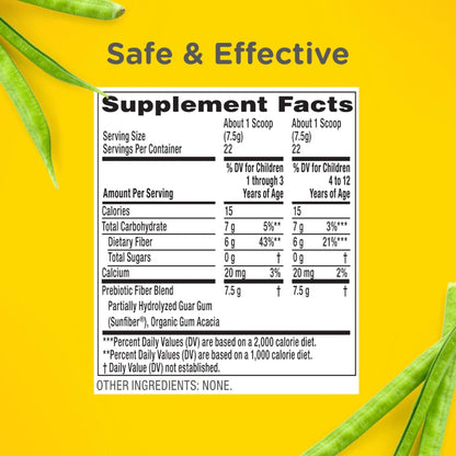 Zarbee’s Children’s Regularity Support Prebiotic Fiber Powder, Flavorless, Sugar Free, Gluten-Free, Daily Fiber Supplement - Maple Wellness Supplements