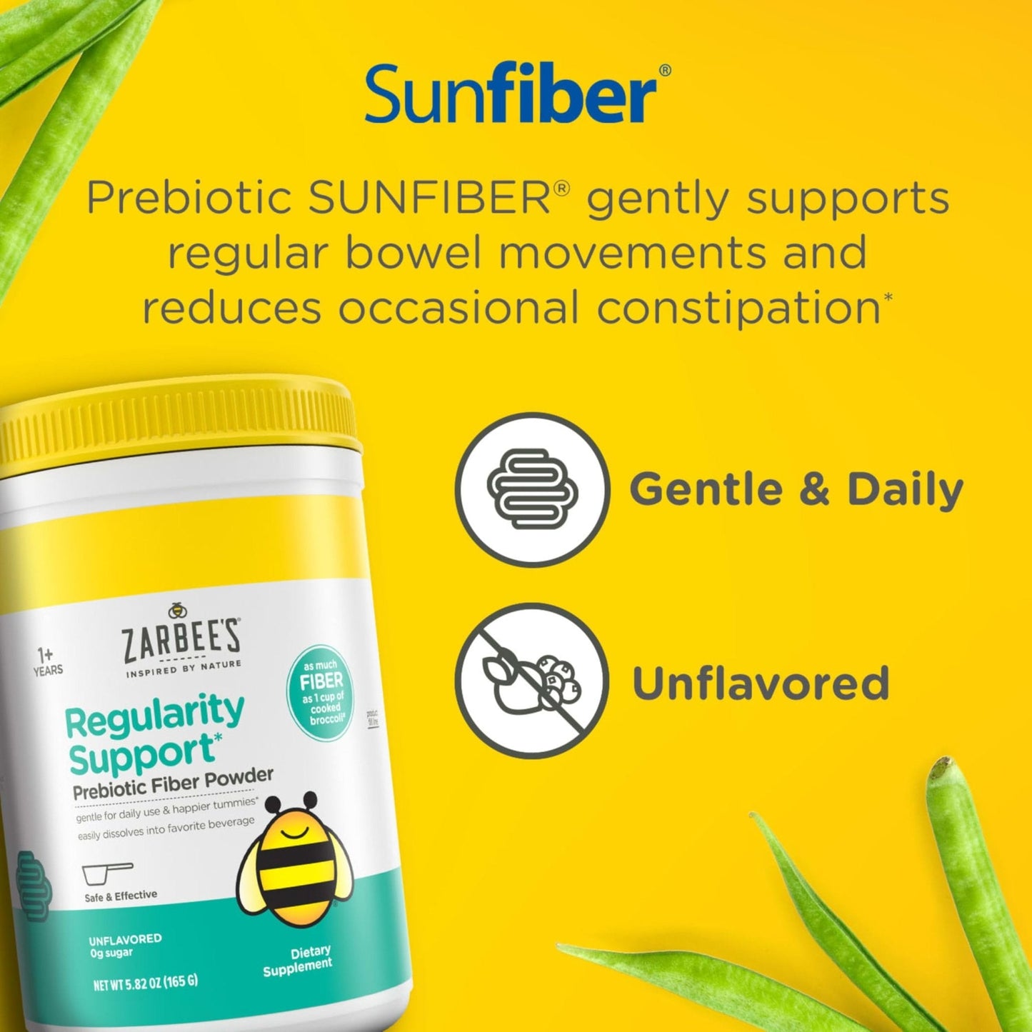 Zarbee’s Children’s Regularity Support Prebiotic Fiber Powder, Flavorless, Sugar Free, Gluten-Free, Daily Fiber Supplement - Maple Wellness Supplements