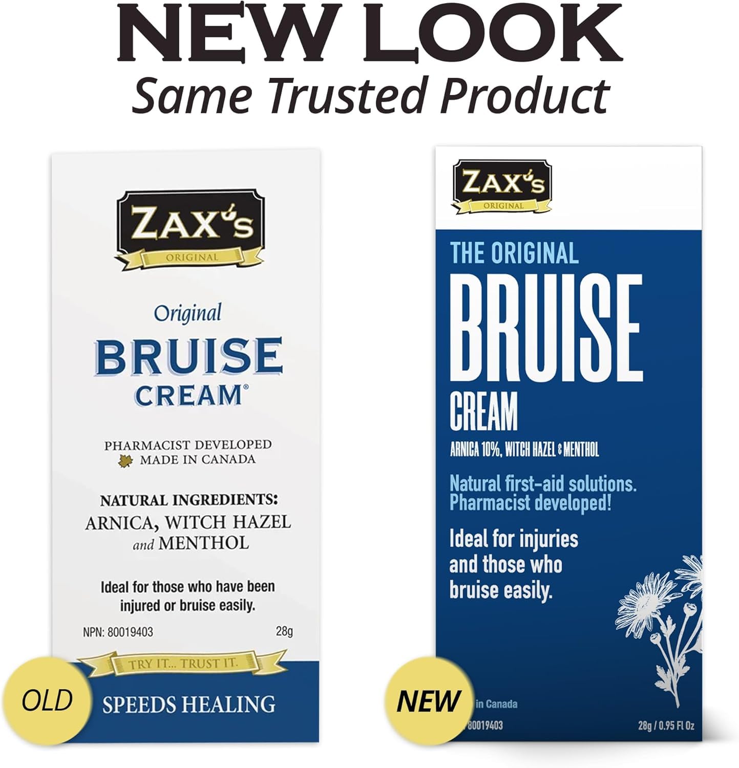 ZAX'S ORIGINAL Bruise Cream - Arnica and Witch Hazel Blend, Gentle on Skin, Plant-Based Ingredients for Skin Care - 28g - Maple Wellness Supplements