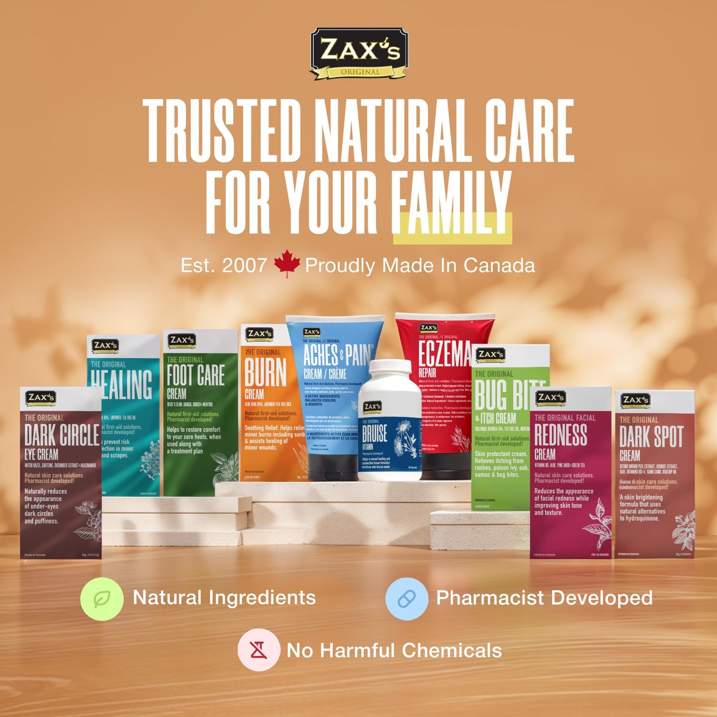 ZAX'S ORIGINAL Bruise Cream - Arnica and Witch Hazel Blend, Gentle on Skin, Plant-Based Ingredients for Skin Care - 28g - Maple Wellness Supplements