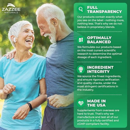 Zazzee Extra Strength Citicoline CDP Choline, 500 mg per Serving, 100 Vegan Capsules - Maple Wellness Supplements