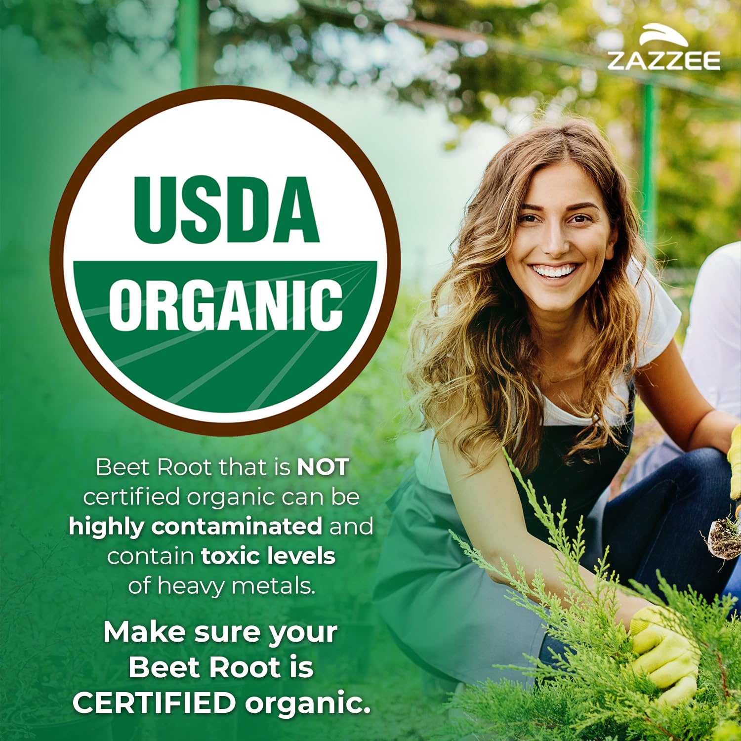 Zazzee USDA Organic Beet Root 20:1 Extract, 120 Vegan Quick Release Capsules, 4 Month Supply, Nitric Oxide Support, Black Pepper Extract for Enhanced Absorption - Maple Wellness Supplements