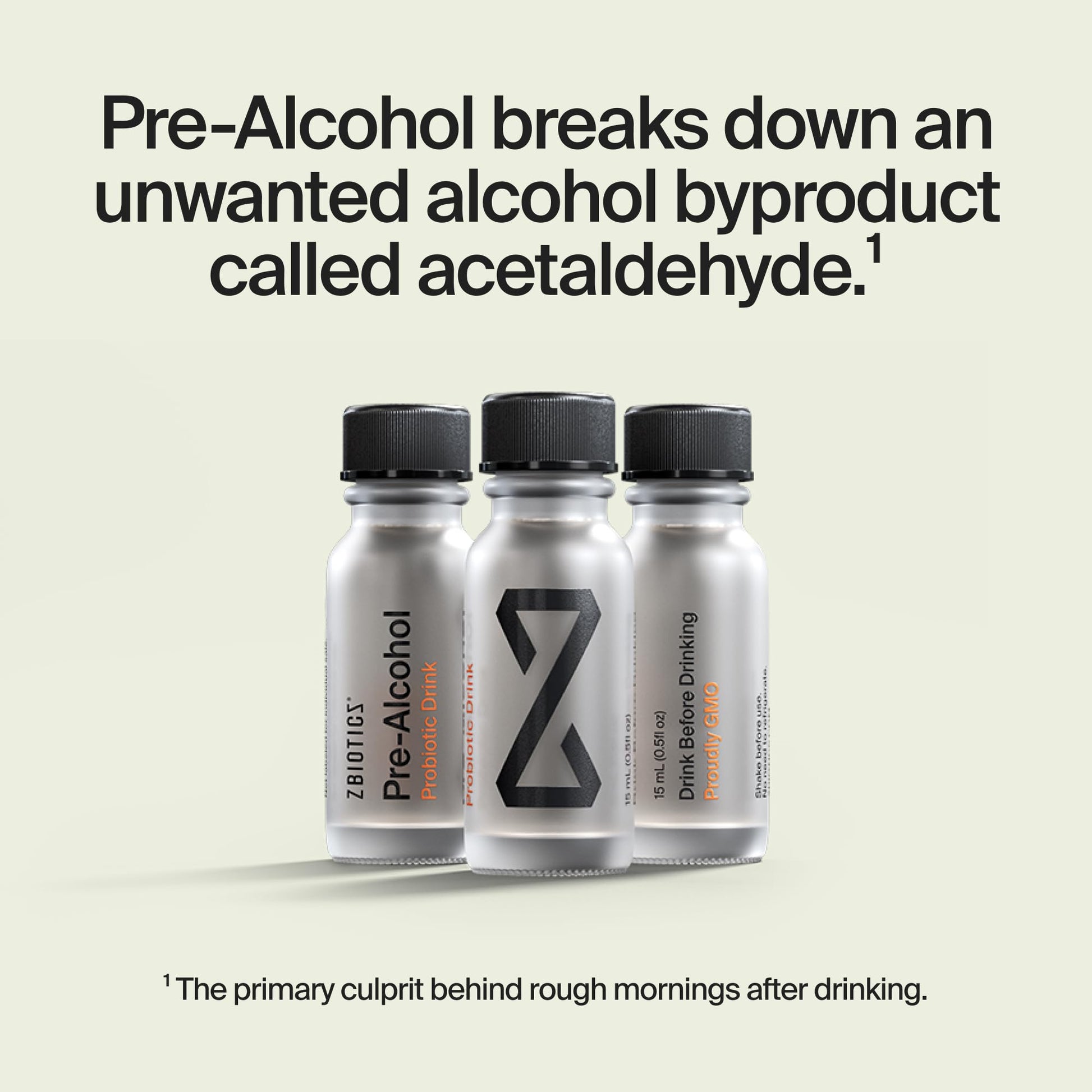 ZBiotics — Feel Better After Drinking, Wake Up Refreshed, Science-Backed, Patented Probiotic for Easier Mornings, Travel-Friendly, 3-Pack of 0.47 Fl Oz Bottles - Maple Wellness Supplements