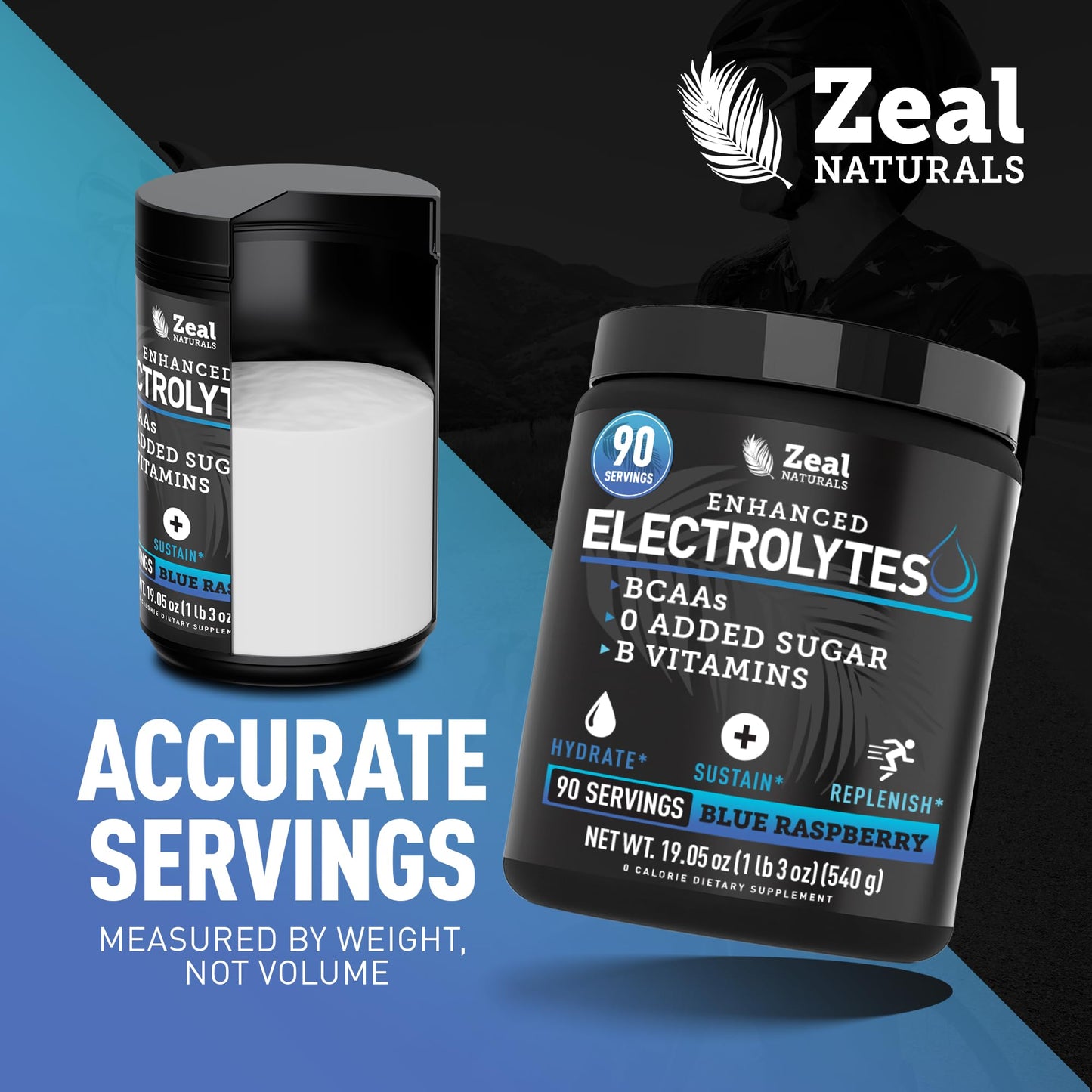 Zeal Electrolyte Powder - 90 Servings | Keto Electrolytes Powder | Zero Sugar, BCAAs, B-Vitamins | Potassium, Zinc, Magnesium - Maple Wellness Supplements