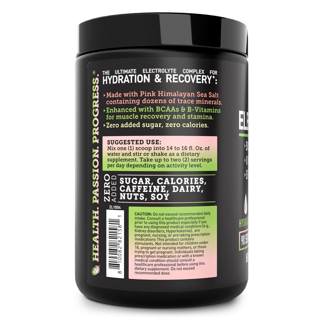 Zeal Electrolyte Powder - 90 Servings | Keto Electrolytes Powder | Zero Sugar, BCAAs, B-Vitamins | Potassium, Zinc, Magnesium - Maple Wellness Supplements