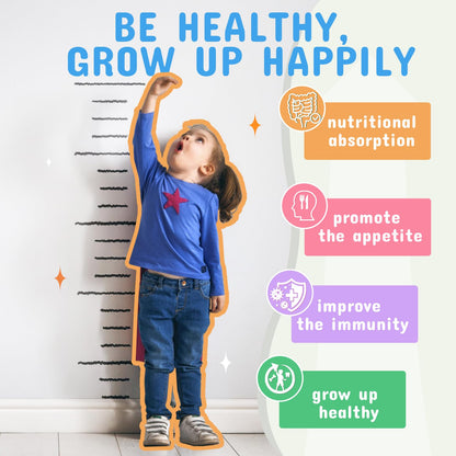 ZEBORA Kids Probiotic & Prebiotics Powder Age 3+ Support Children's Digestive & Immune System with Natural Source, Promotes Constipation Relief, Non-GMO - Maple Wellness Supplements