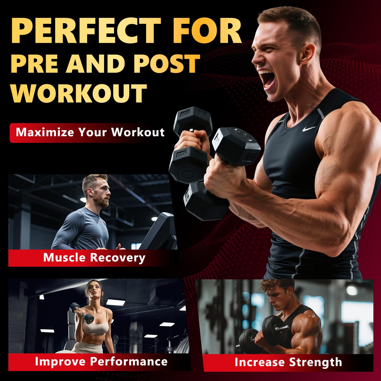 ZELKORE Creatine Monohydrate Gummies 6000mg for Men & Women, Sugar Free Creatine Gummy for Pre & Post Workout, High Absorption Supplement with BCAA, Support Boost Strength, - Maple Wellness Supplements