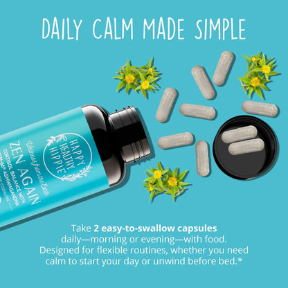 Zen Again Cortisol Manager with Ashwagandha KSM-66® | Cortisol Supplements for Women | 11-in-1 Complex | Natural Stress Support Supplement with L-Theanine, Rhodiola & Magnesium | Vegan, 60 Ct - Maple Wellness Supplements