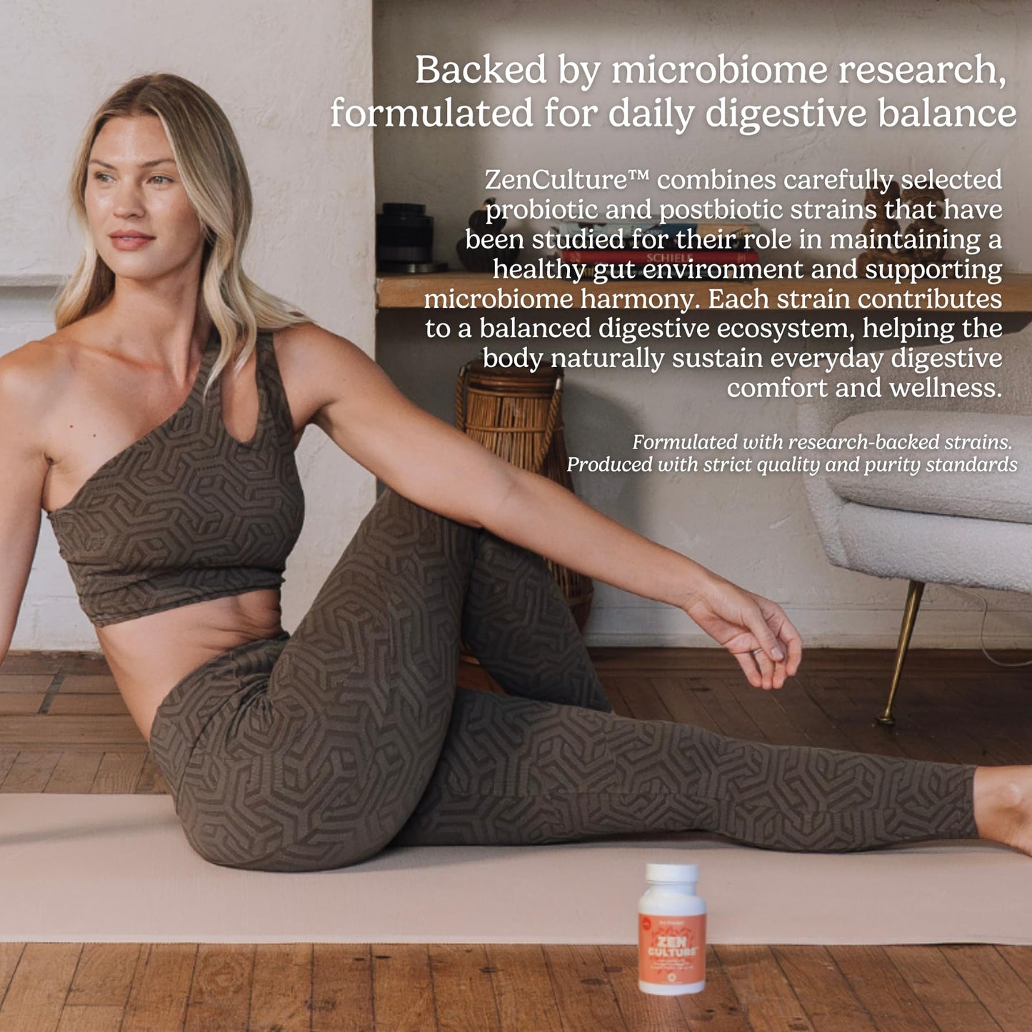 Zen Principle Zenculture™ – 4-in-1 Synbiotic Supplement (Probiotic + Prebiotic + Postbiotic + Digestive Enzymes) with CoreBiome®. Anti Bloating, - Maple Wellness Supplements