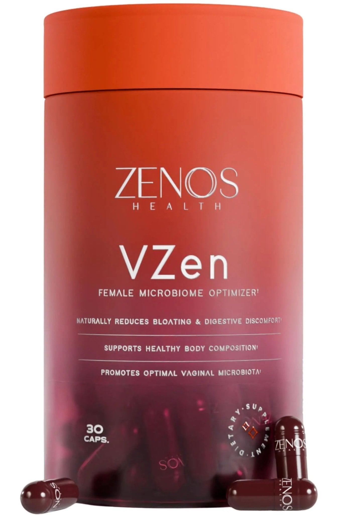 Zenos Health VZen Vaginal Probiotics for Women – Probiotics and Prebiotics for Digestive Health & Bloating Relief for Women – Improve Gut Health, Urinary Tract & Daily Wellness - Made in USA, 30 Caps - Maple Wellness Supplements