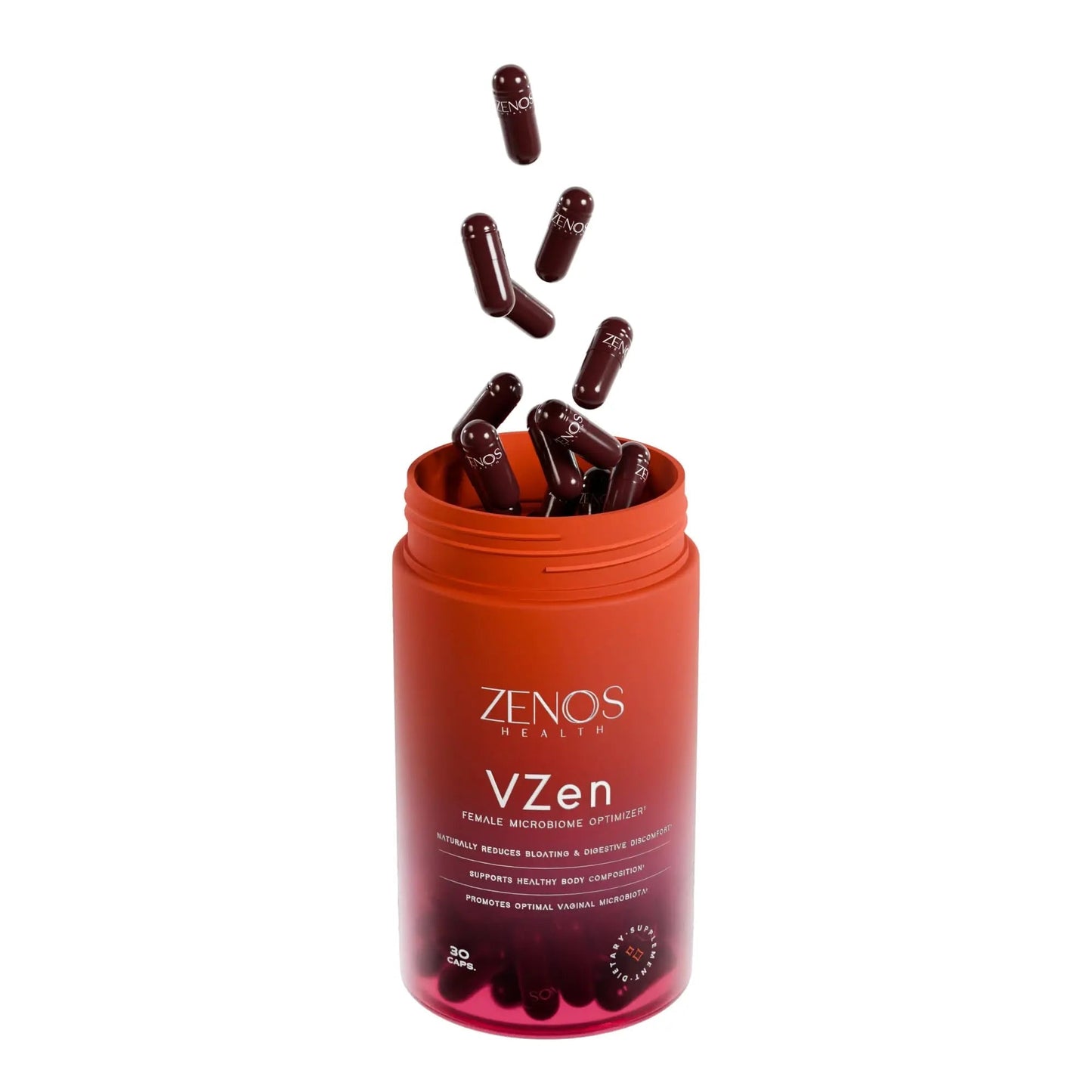 Zenos Health VZen Vaginal Probiotics for Women – Probiotics and Prebiotics for Digestive Health & Bloating Relief for Women – Improve Gut Health, Urinary Tract & Daily Wellness - Made in USA, 30 Caps - Maple Wellness Supplements