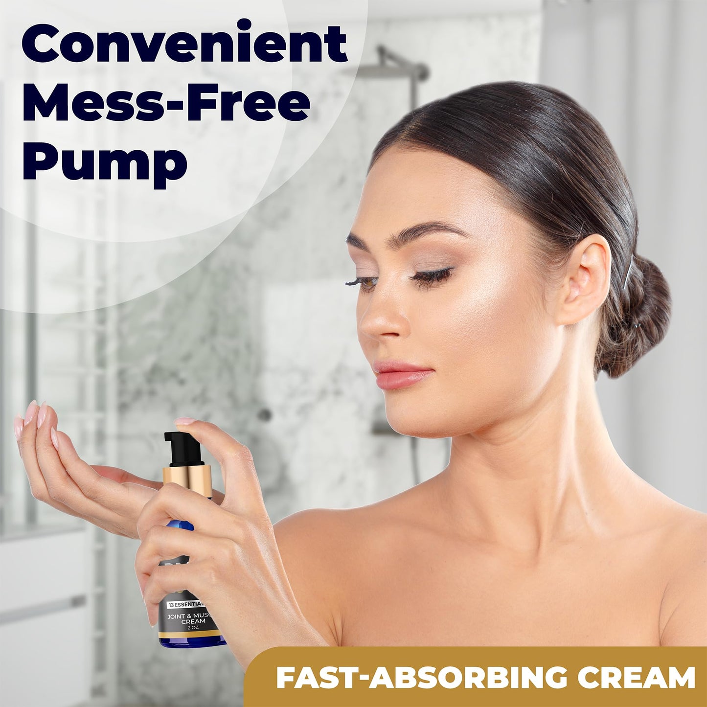 Zenrenu DMSO Cream 99.995% Pure Pharmaceutical Grade - 40-in-1 Advanced Formula -12 Essential Oils, Arnica, Aloe Vera, MSM - Fast-Absorbing Cream – 2 oz Glass Pump Bottle – Made in USA - Maple Wellness Supplements