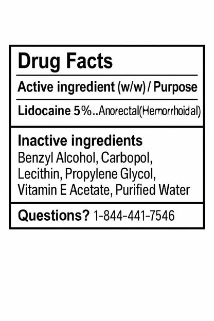 Zensa Numbing Cream 5% Lidocaine – Maximum Strength Topical Anesthetic with Vitamin E for Pain Relief from Hemorrhoids – Vegan, Cruelty-Free, Water-Based, Physiologic pH for Sensitive Skin – 30g - Maple Wellness Supplements