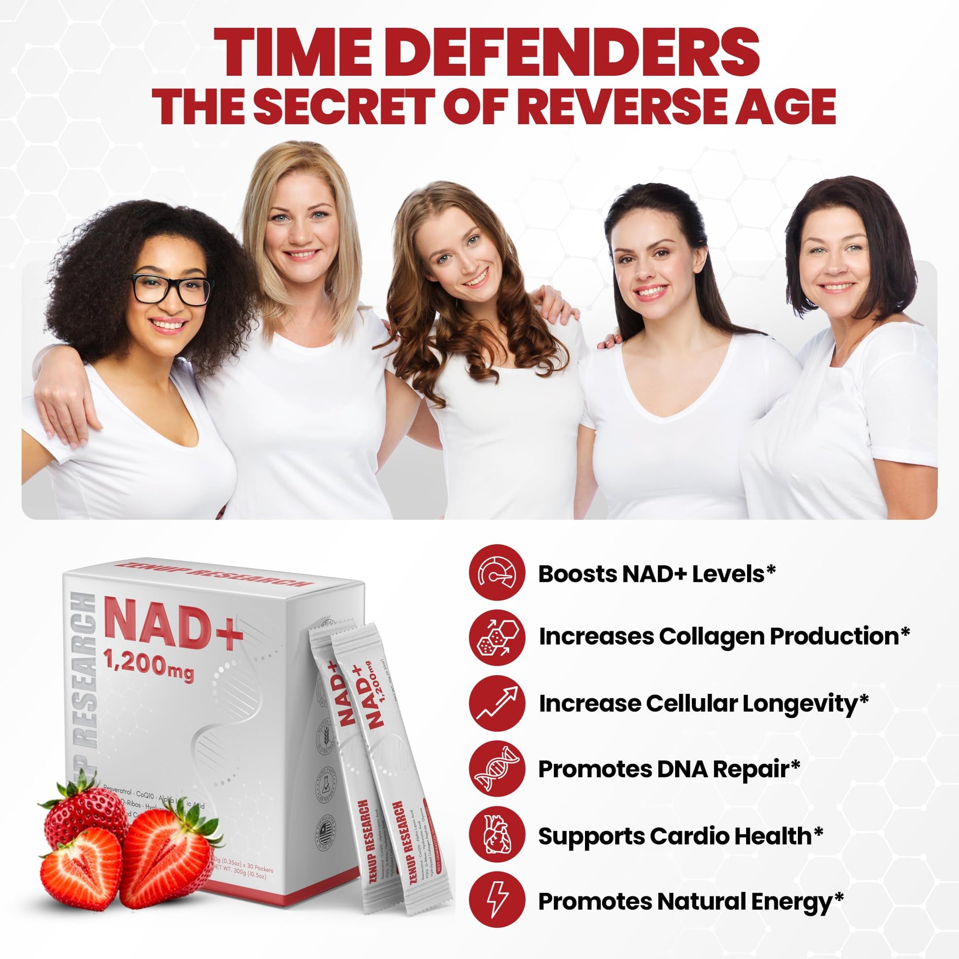 ZenUP Liquid NAD, Extra Strength 1,200mg NAD+ Supplement with CoQ10, Resveratrol, D-Ribose & PQQ for Men & Women, Natural NAD+ Stick for Anti-Aging, Energy, Focus - 30 Packets - Maple Wellness Supplements