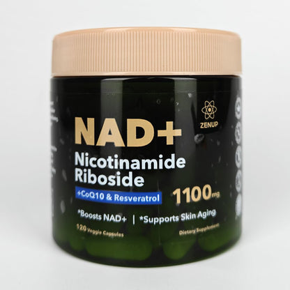 ZenUP NAD+ Supplement | 1100mg Liposomal Nicotinamide Riboside with Resveratrol & Quercetin | Anti-Aging, Cellular Energy, Mental Focus | 120 Caps - Maple Wellness Supplements