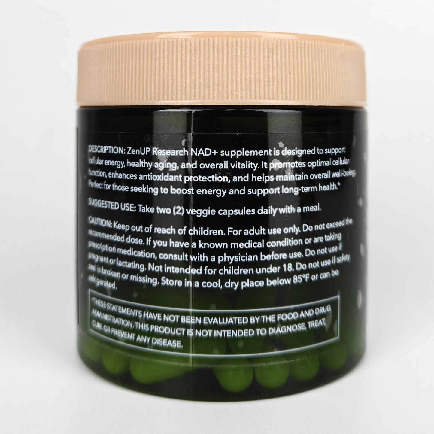 ZenUP NAD+ Supplement | 1100mg Liposomal Nicotinamide Riboside with Resveratrol & Quercetin | Anti-Aging, Cellular Energy, Mental Focus | 120 Caps - Maple Wellness Supplements