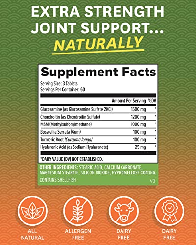 Zenwise Health Glucosamine Chondroitin MSM - Joint Support Supplement with Turmeric - Maple Wellness Supplements