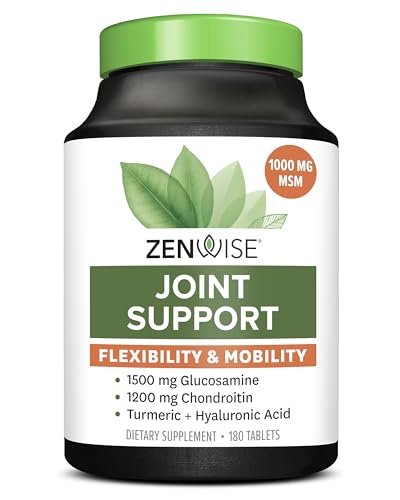 Zenwise Health Glucosamine Chondroitin MSM - Joint Support Supplement with Turmeric - Maple Wellness Supplements