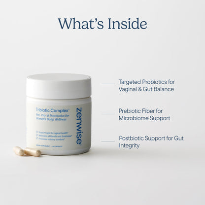 Zenwise Health Womens Triobiotic Complex Supplement for Digestive, Gut Flora & Vaginal Health - Daily Probiotics for Women with Digestive Supports - Maple Wellness Supplements