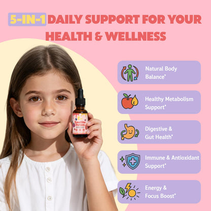 Zeolite Detox Drops for Kids & Kidney Cleanse Drops for Adults - Liquid Supplement Duo with Vitamins C B12 D3, Cranberry, Chanca Piedra, Milk Thistle & Herbal Blend - Mixed Berry & Cranberry Flavor, 6 - Maple Wellness Supplements