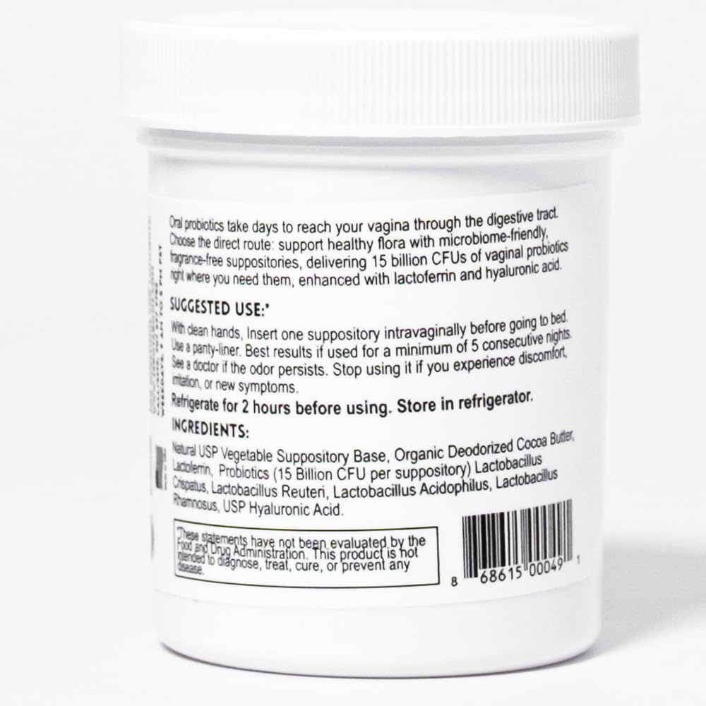 zerotaboos: Lactoferrin, Probiotics, Hyaluronic Acid - Feminine Care Rebalancing Suppository - Maple Wellness Supplements