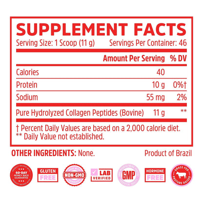 Zhou Collagen Peptides Hydrolyzed Protein Powder – Grass Fed, Pasture Raised, Unflavored - Maple Wellness Supplements