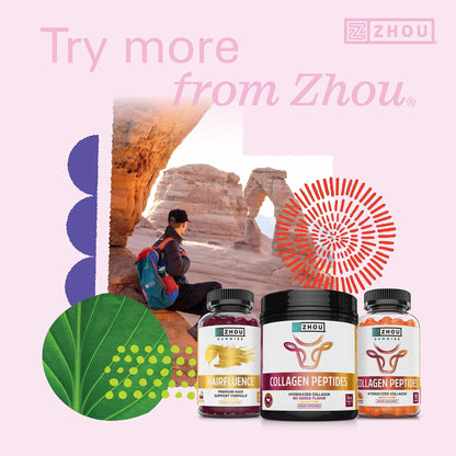 Zhou Hairfluence, Hair Growth Supplement with Biotin 5000mcg, Collagen, Keratin, - Maple Wellness Supplements