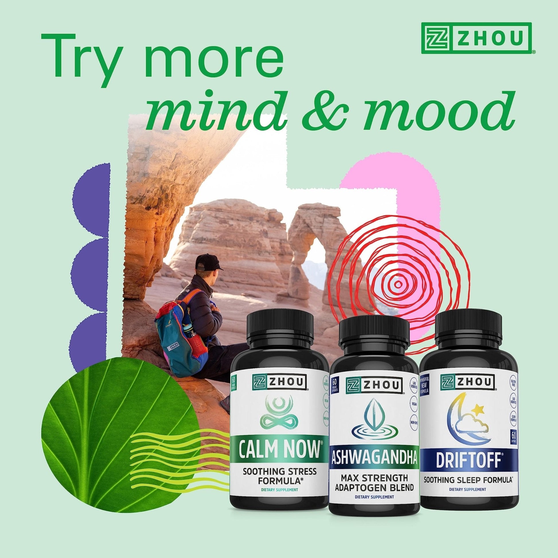 Zhou Neuro-Peak - Brain Supplements for Memory and Focus, Nootropic for Men & Women, Brain Support Pill for Adults, Brain Vitamins - 30 Veggie Capsules (Pack of 1) - Maple Wellness Supplements