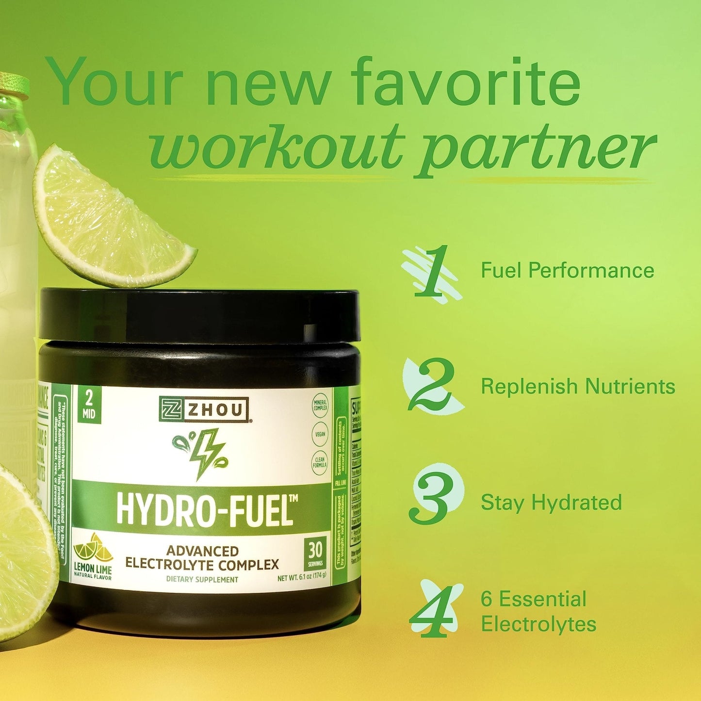 Zhou Nutrition Hydro Fuel, Sugar Free Electrolyte Powder, Replenish Nutrients, Restore - Maple Wellness Supplements