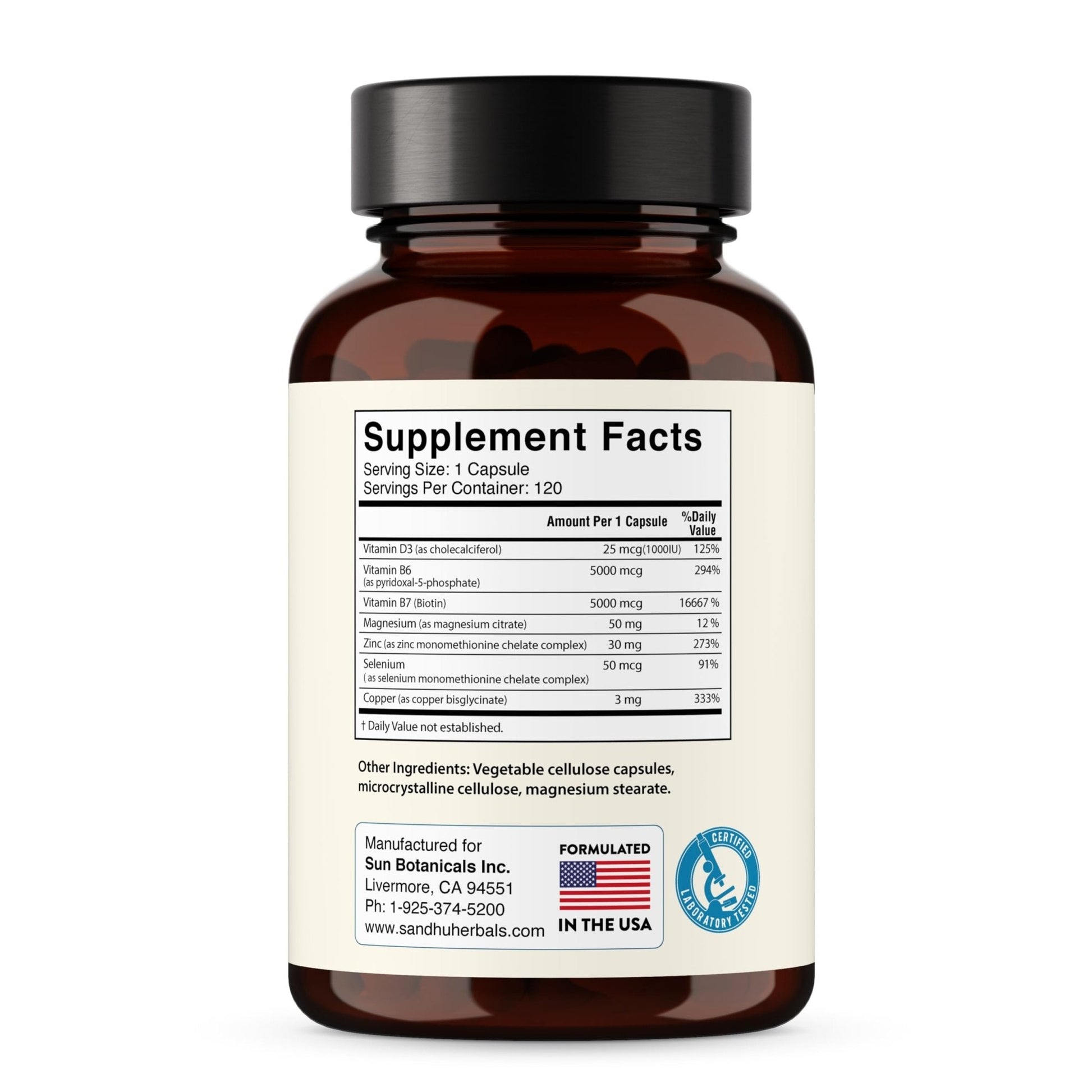 Zinc 30mg With Copper, Selenium & Vitamin D3 | 120 Capsules | Magnesium, Vitamin B6, Biotin | Absorbable Zink Supplements for Men & Women | Chelated Zinc - Maple Wellness Supplements