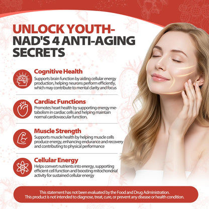 Zooone NAD+ Liquid Supplement 1000mg, Nicotinamide Riboside & Resveratrol, Extra Strength Berry Flavor Drink Mix for Energy, Focus & Anti-Aging -30 Pack - Maple Wellness Supplements
