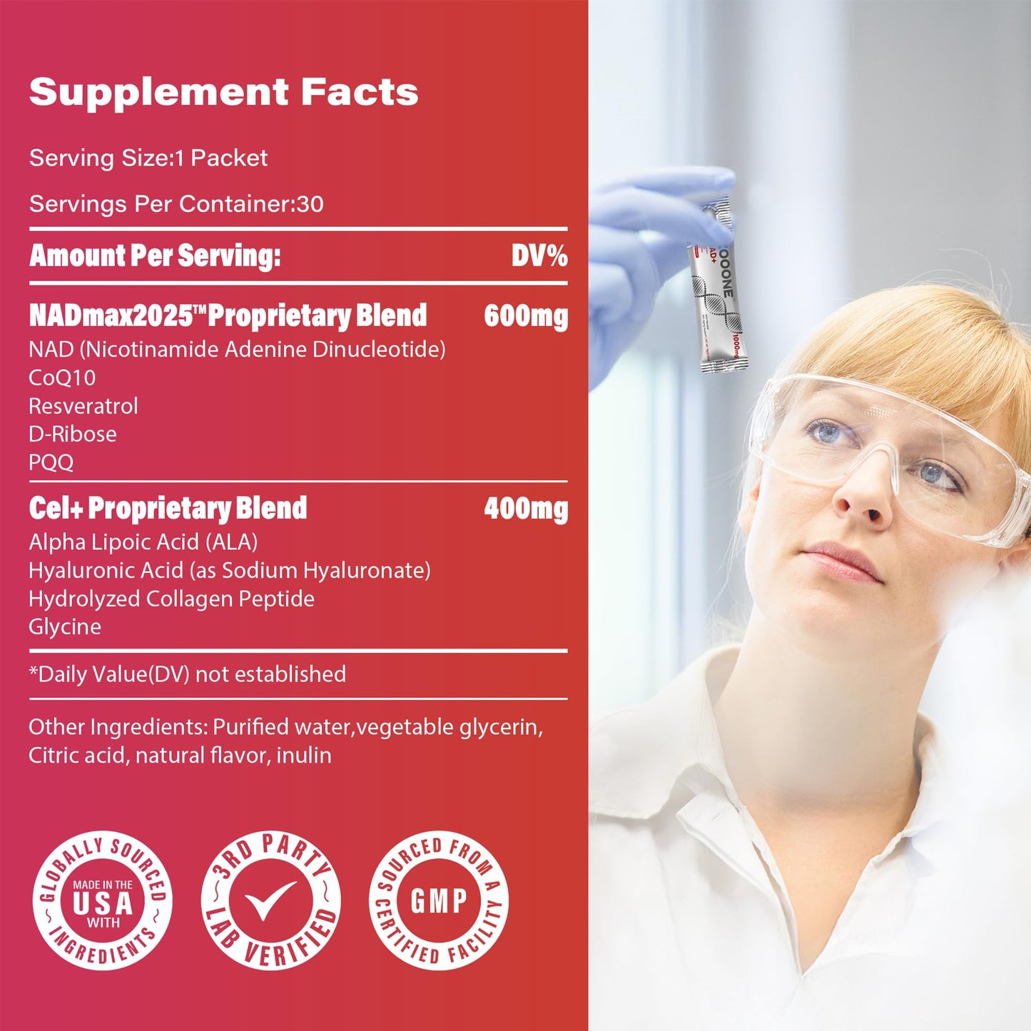 zooone- NAD+ Supplement 30pcs, Premium Nicotinamide Riboside & Resveratrol, DNA Repair & Healthy Aging， Advanced NAD Supplement for Men & Women, Boosts Cellular Energy. - Maple Wellness Supplements