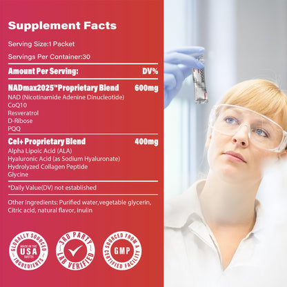 zooone- NAD+ Supplement 30pcs, Premium Nicotinamide Riboside & Resveratrol, DNA Repair & Healthy Aging， Advanced NAD Supplement for Men & Women, Boosts Cellular Energy. - Maple Wellness Supplements