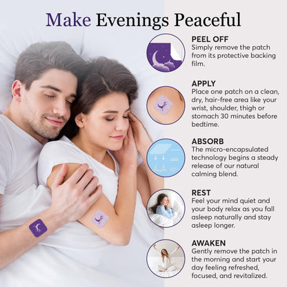 Zovira Sleep Patches for Adults, Melatonin Free with Lavender & Magnesium | Time-Release Transdermal, Aromatherapy Sleep Aid | Non-Habit Forming, Hypoallergenic, All-Night Restorative Sleep | 28 Count - Maple Wellness Supplements