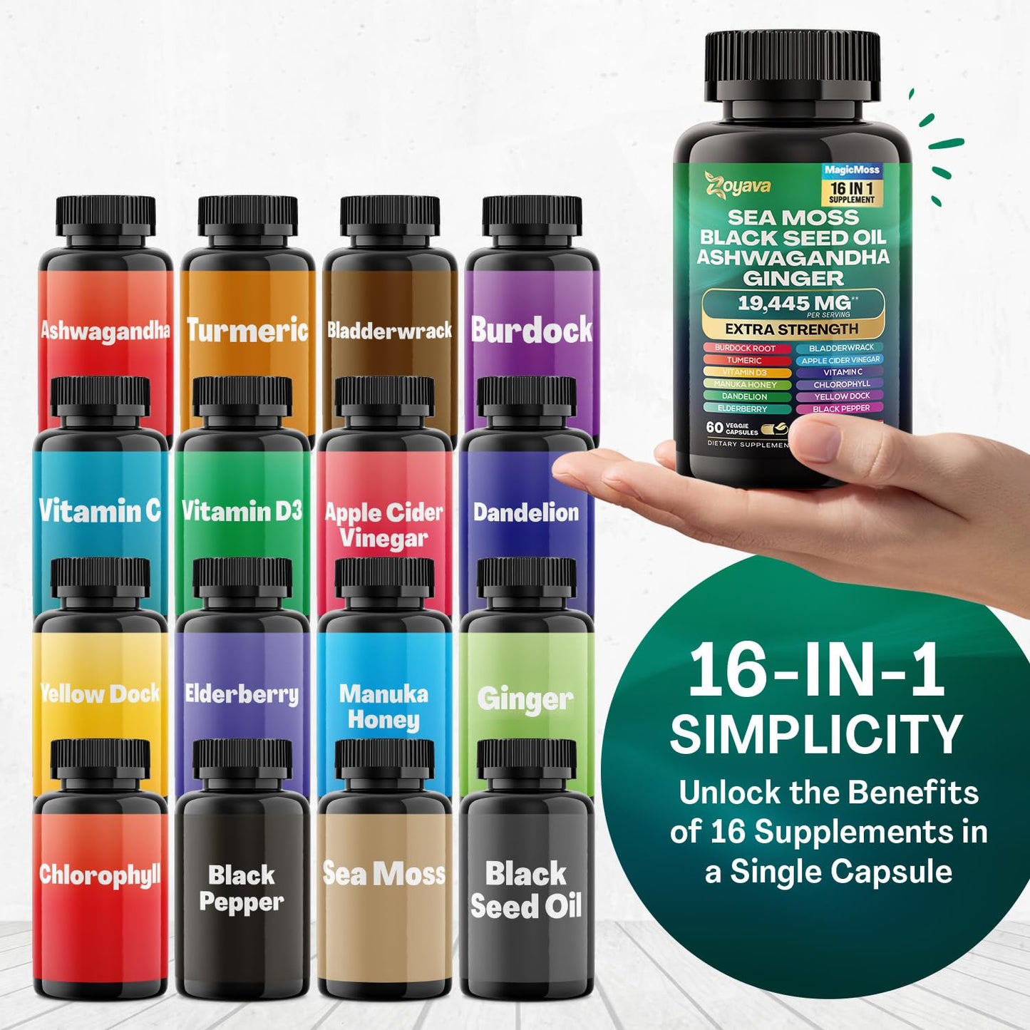 Zoyava Sea Moss 16-in-1 and Collagen 14-in-1 Bundle - Maple Wellness Supplements