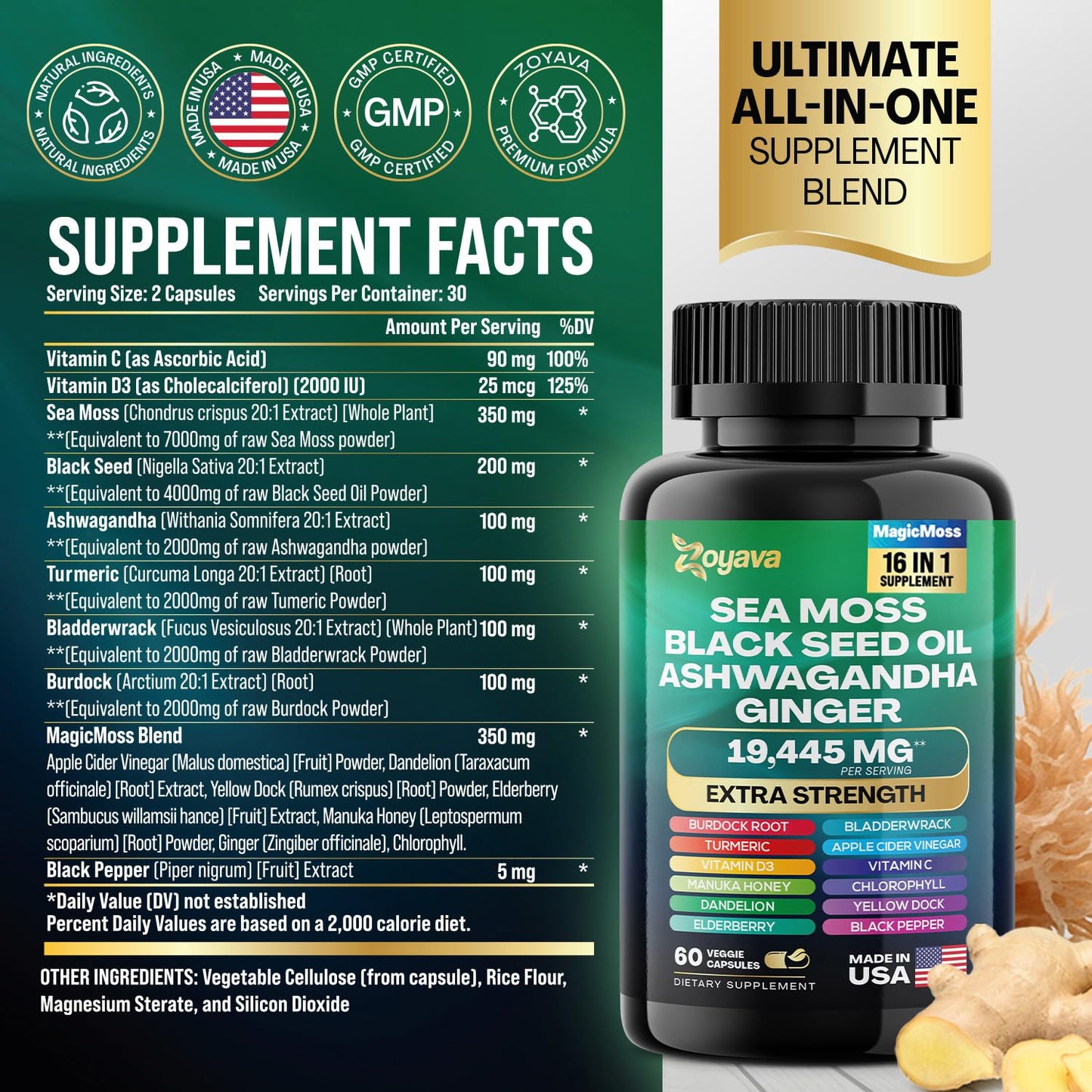 Zoyava Sea Moss 16-in-1 and Collagen 14-in-1 Bundle - Maple Wellness Supplements
