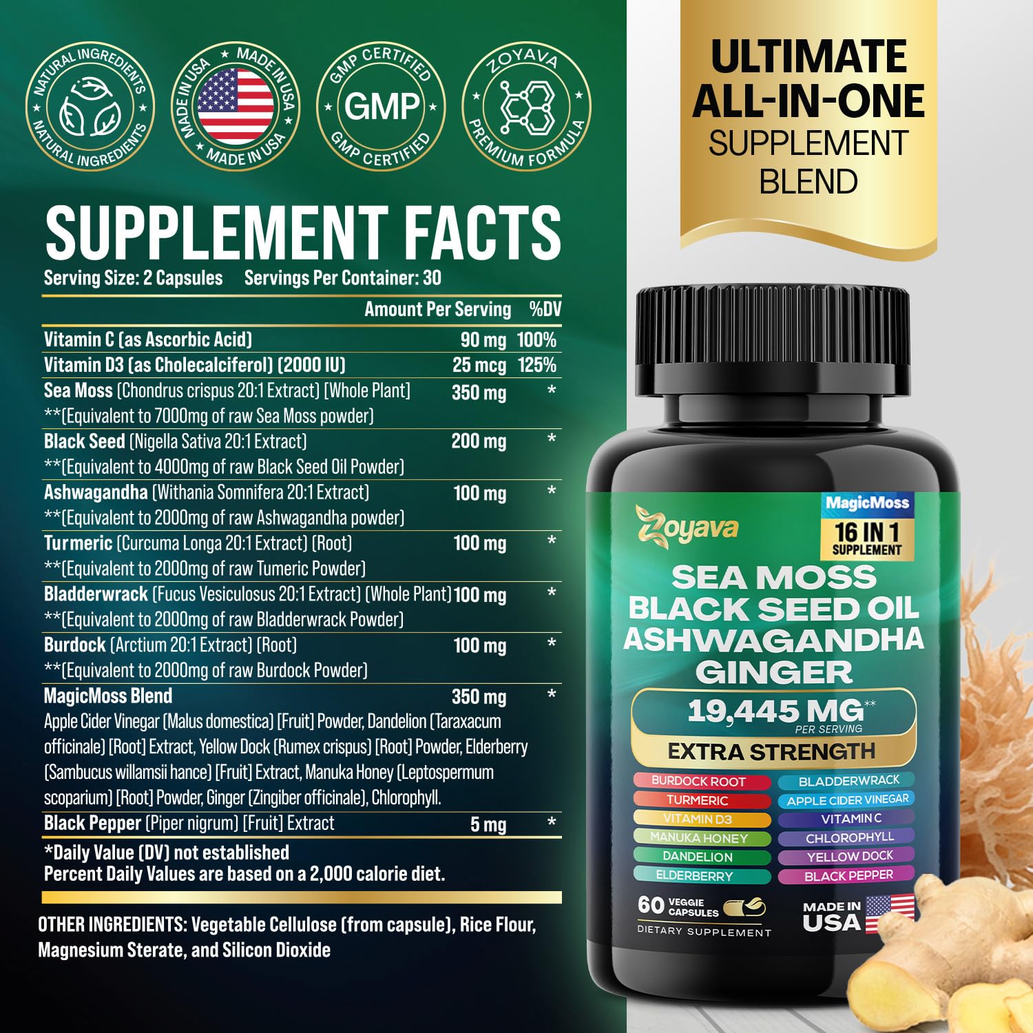 Zoyava Sea Moss 16-in-1 and Collagen 14-in-1 Bundle - Maple Wellness Supplements