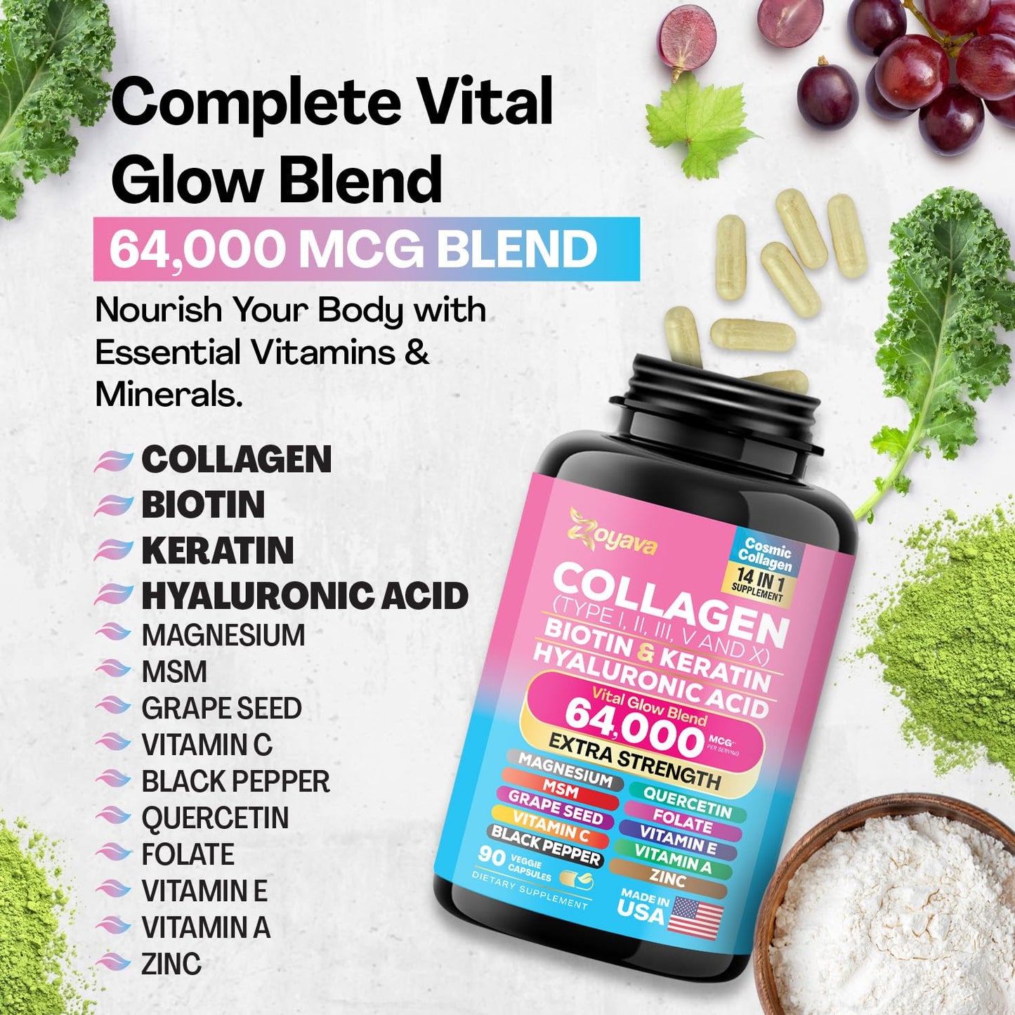 Zoyava Sea Moss 16-in-1 and Collagen 14-in-1 Bundle - Maple Wellness Supplements