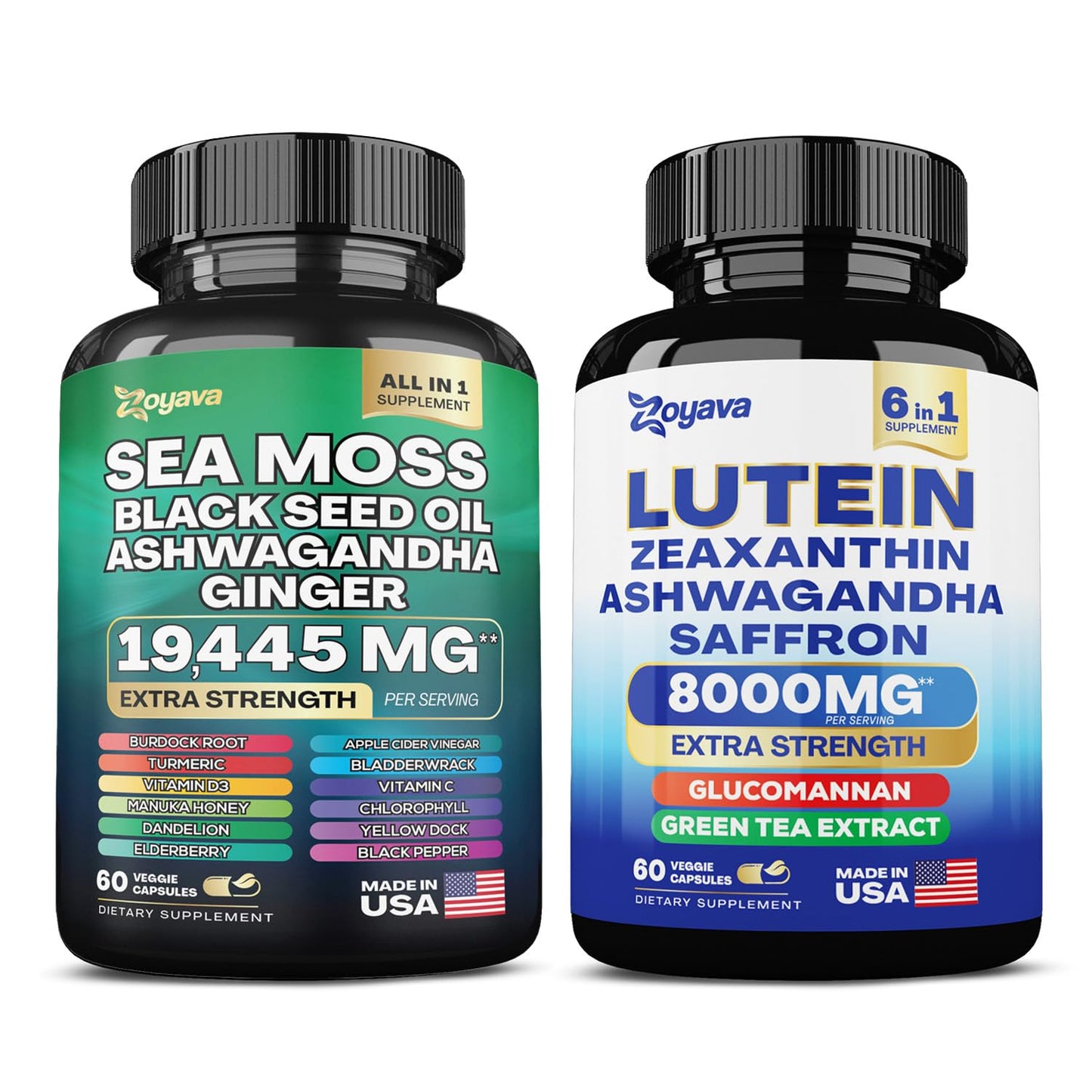 Zoyava Sea Moss 16-in-1 and Lutein 6-in-1 Bundle - Maple Wellness Supplements