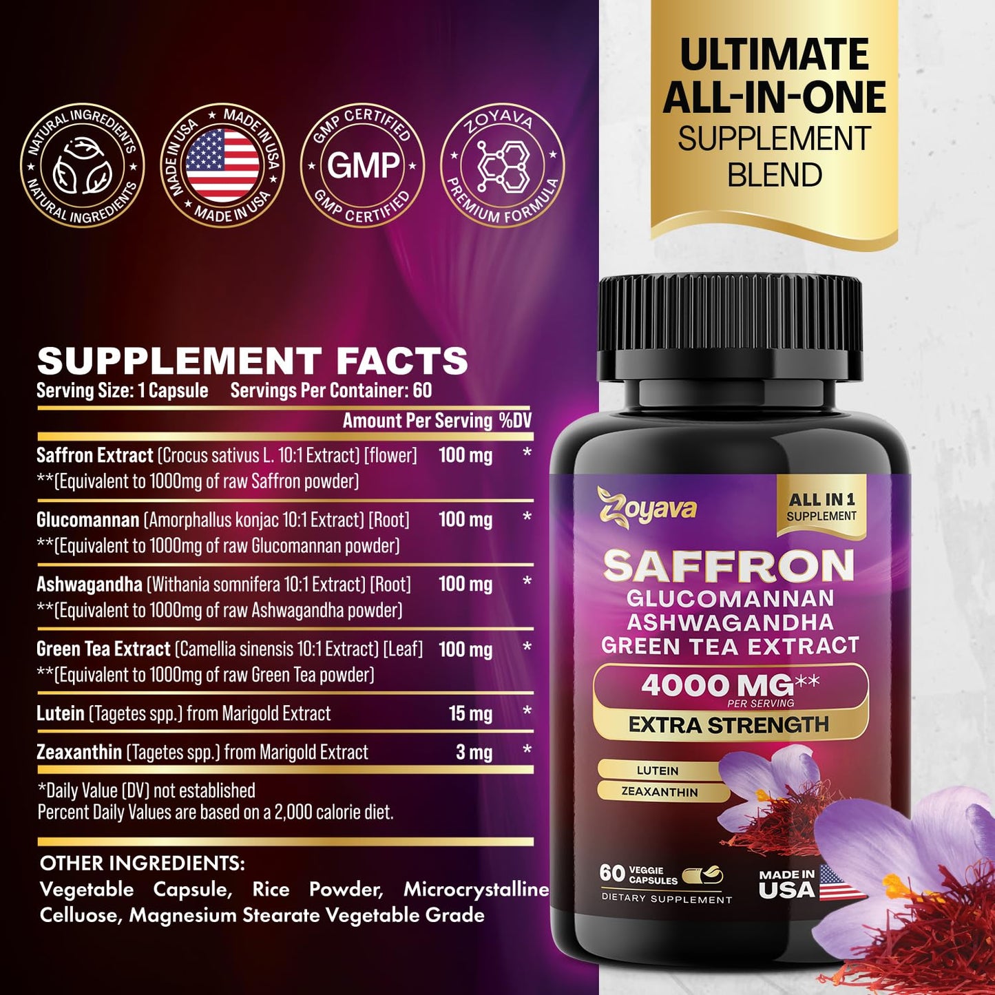 Zoyava Sea Moss 16-in-1 and Saffron 6-in-1 Bundle - Maple Wellness Supplements